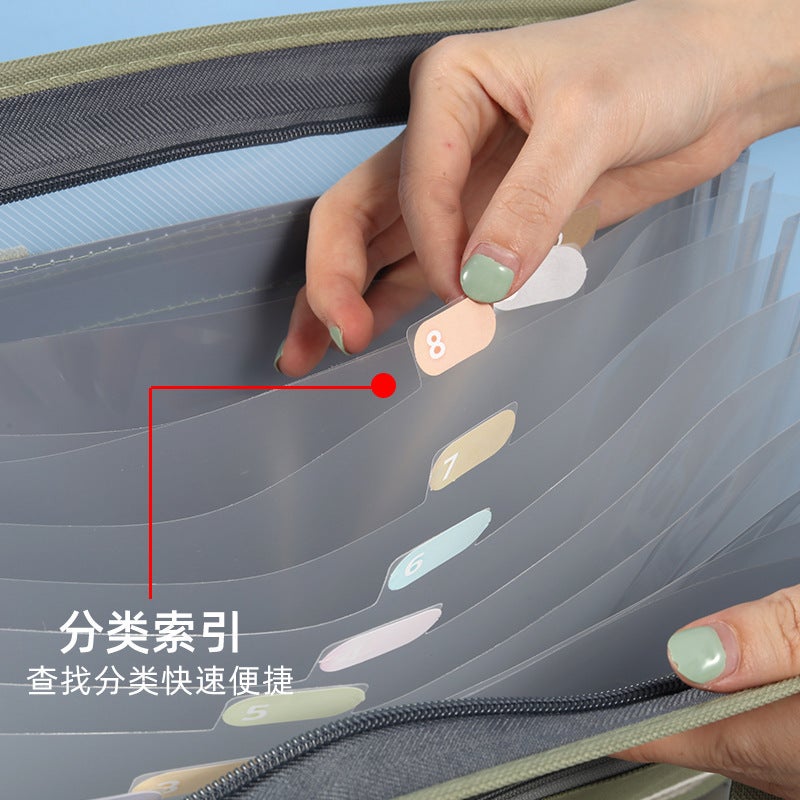 Kang Bai A4 Large Capacity Multi-Layer Portable Organ Bag Student Special Test Paper Data Transparent Folder Organ Bag - Image 3